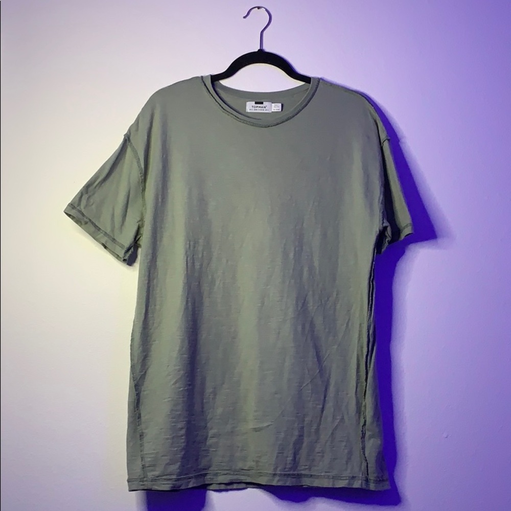 Topman Olive Reverse Tee
